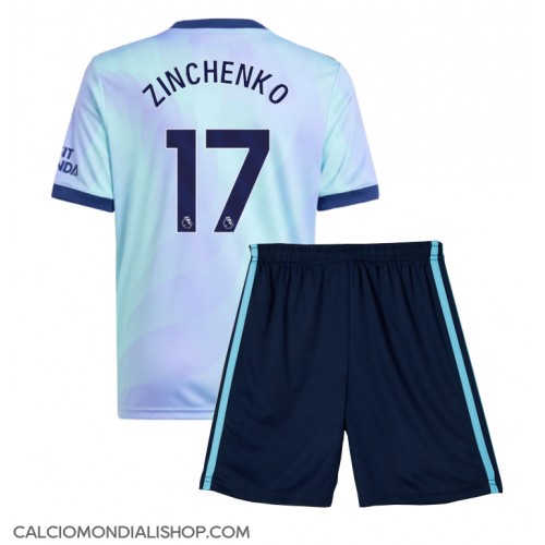 Maglie da calcio Arsenal Oleksandr Zinchenko #17 Terza Maglia Bambino 2024-25 Manica Corta (+ Pantaloni corti)